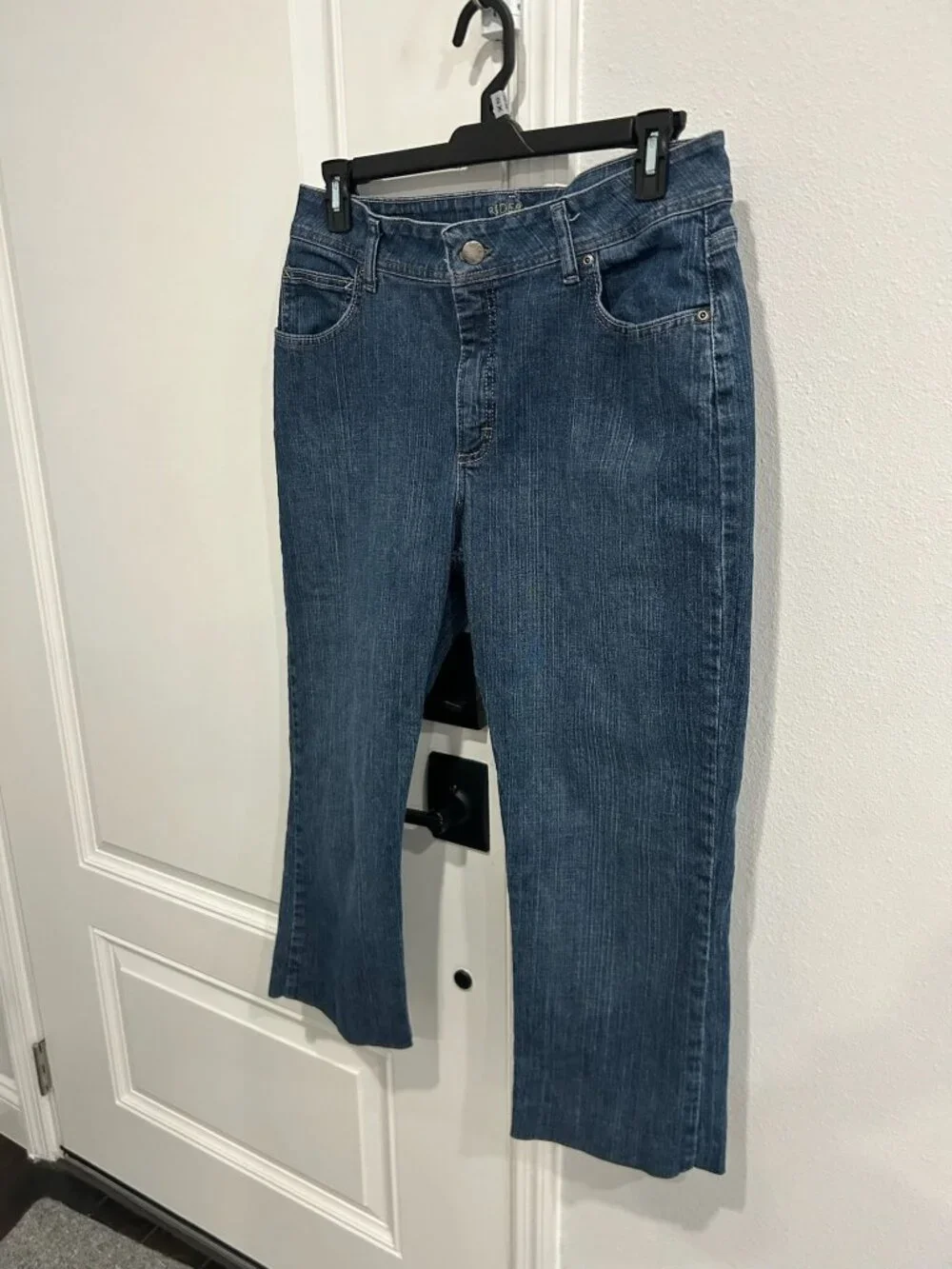 Riders By Lee 16P Blue Denim Capris Cotton Blend Stretch Jeans Minimalist